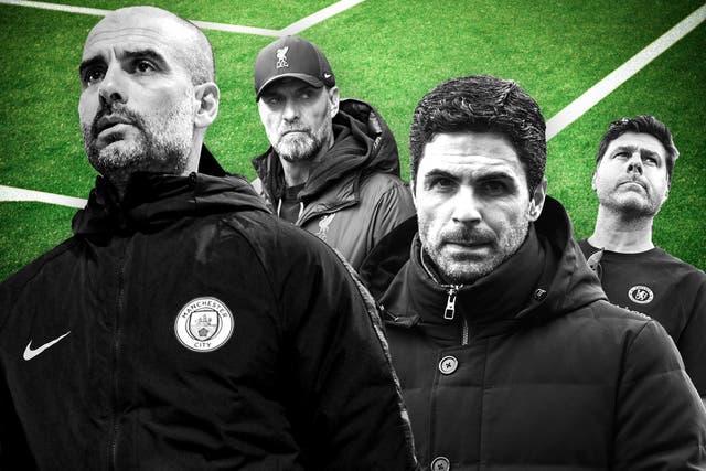 <p>Eyes on the prize: the battle for Premier League supremacy will be all-consuming for Pep Guardiola, Jurgen Klopp, Mikel Arteta and  Mauricio Pochettino</p>
